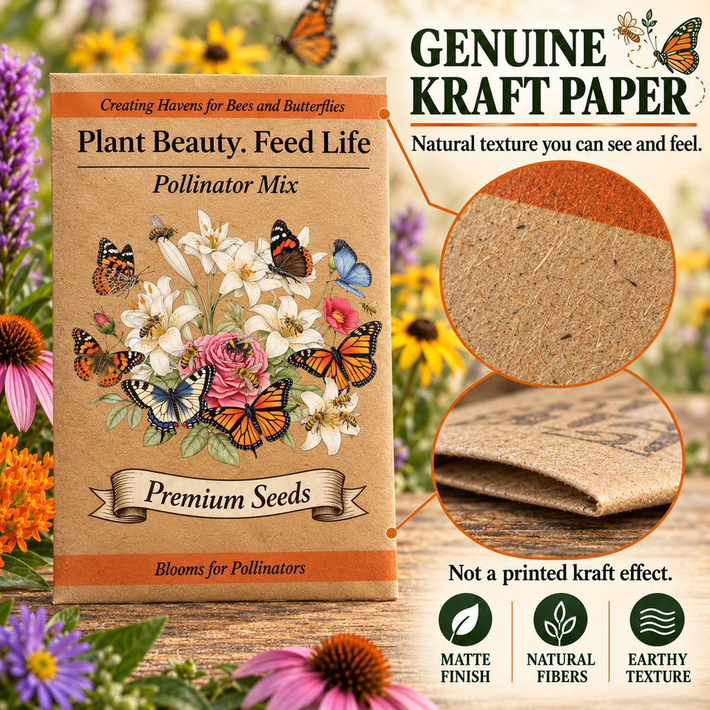 25pc Bee/Butterfly Pollinator Seed Packet Favors